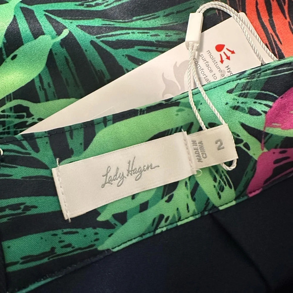 NWT Size 2 Lady Hagen Patterned Athletic Skort with Scalloped Bottom - Picture 5 of 6